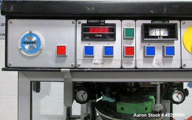 Used BWI Manesty Rotary Tablet Press, Model Unipress. 27 Station, keyed upper punch guides, 6.5 ton main compression, 1 ton pre compression, B tooled, 16 mm maximum tablet diameter, 18 mm maximum dep...