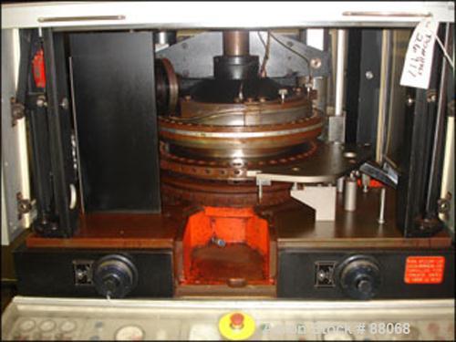 Used Manesty Novapress Rotary Tablet Press, 61 Station, 6.5 ton total compression with pre-compression. 7/16" max tablet diameter, 11/16" max depth of fill, rated up to 366,000 tablets per hour, keye...