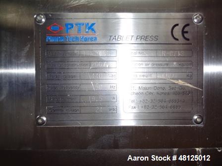 Used Pharm Tech Korea tablet presse, model PR-3000