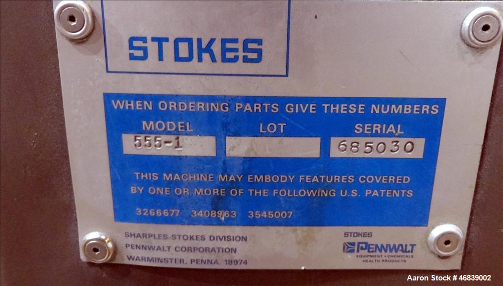 Used Stokes Model 555-1 Tablet Press