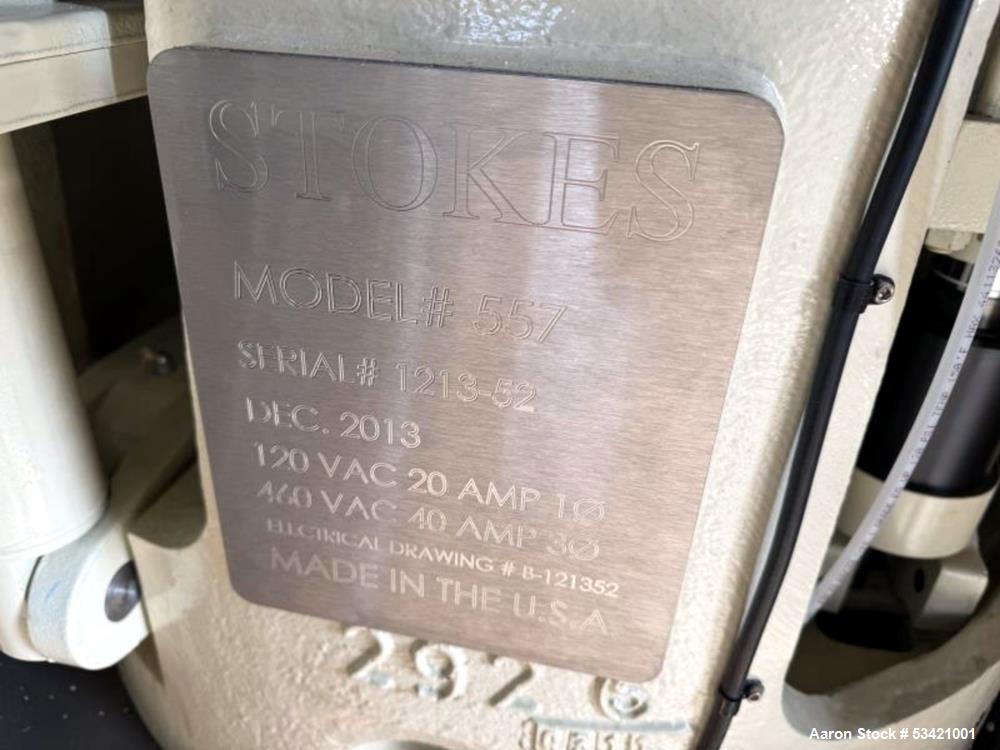 Used Stokes Rotary Tablet Press, 11 Station. Model 557 with controls.