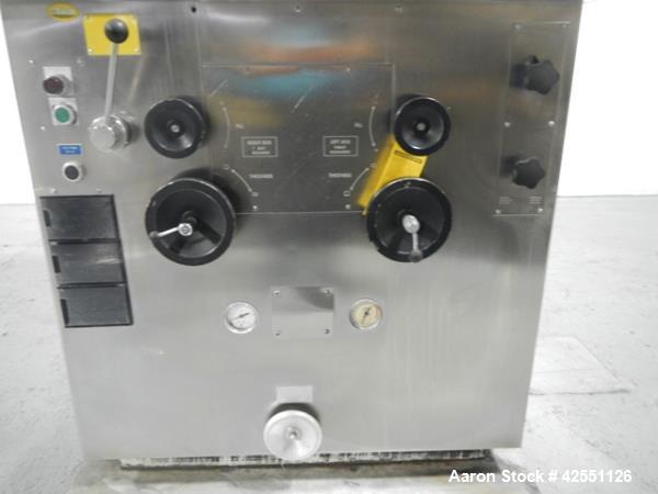 Used Stokes rotary tablet press, model 754, 45 station, 10 ton compression pressure, dual sided, keyed upper punch guides, 3/4" max tablet diameter, 11/16" max depth of fill, force feeders with drive...