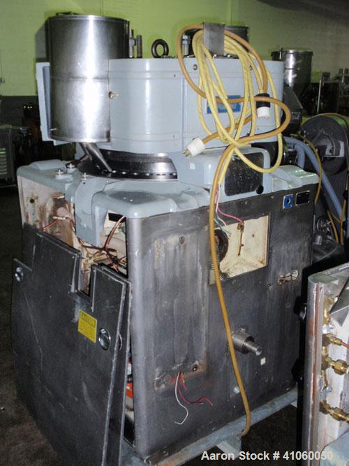Used Stokes Rotary Tablet Press, Model 900-328-01. 33 station, keyed upper punch guides, hoppers missing parts, as is, serial #66939U.