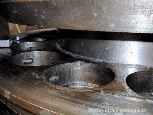 Used Stokes Rotary Tablet Press, Model 900-342-1. 15 station, 0 to 35 tons operating pressure with pre-compression. 3-1/2" maximum tablet diameter. Depth of fill first layer 1/4" to 1-3/4", second la...