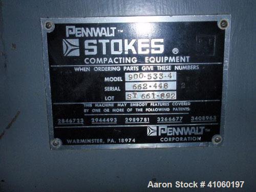 Used Stokes Rotary Tablet Press, Model 900-533-4