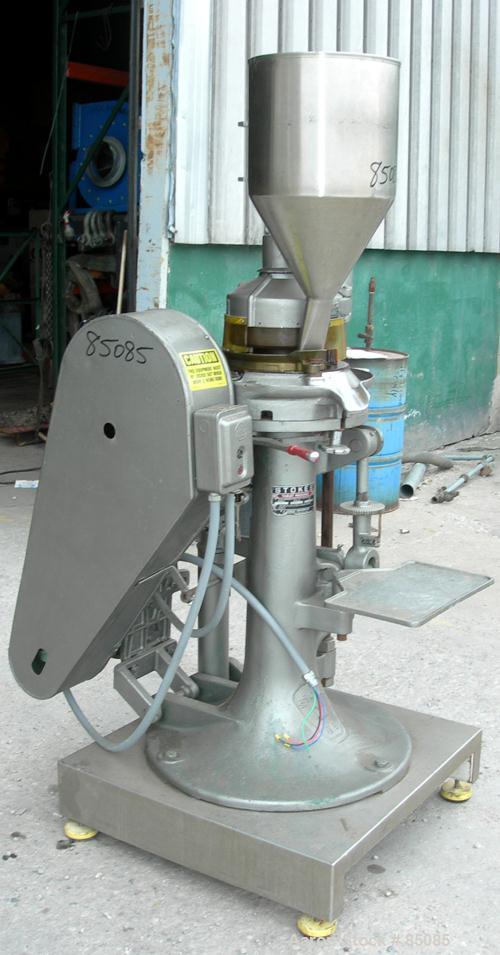 USED: F J Stokes rotary tablet press, model B2, 4 ton max pressure above and below. 16 station max, keyed head. 11/16" max depth fill, 5/8" max diameter of compact. 1-3/16" standard die diameter, com...