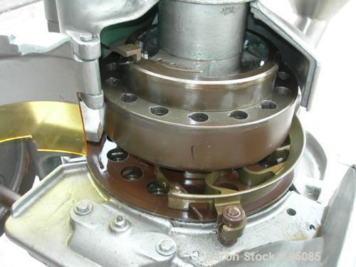 USED: F J Stokes rotary tablet press, model B2, 4 ton max pressure above and below. 16 station max, keyed head. 11/16" max depth fill, 5/8" max diameter of compact. 1-3/16" standard die diameter, com...