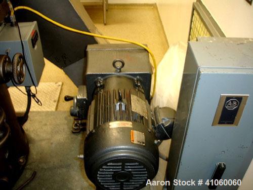 Used Stokes Single Sided Rotary Tablet Press, Model DDS-2 (557). 11 station, approximately 15 tons operating pressure. 3-1/2" maximum tablet diameter. Adjustable depth of fill 3/4" to 2-1/16". Output...