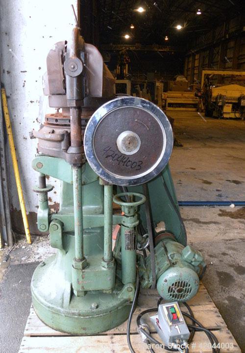 Used- Stokes Single Sided Rotary Tablet Press, Model DS-3. 15 stations, approximately 15 tons operating pressure. 1-3/16’’ m...