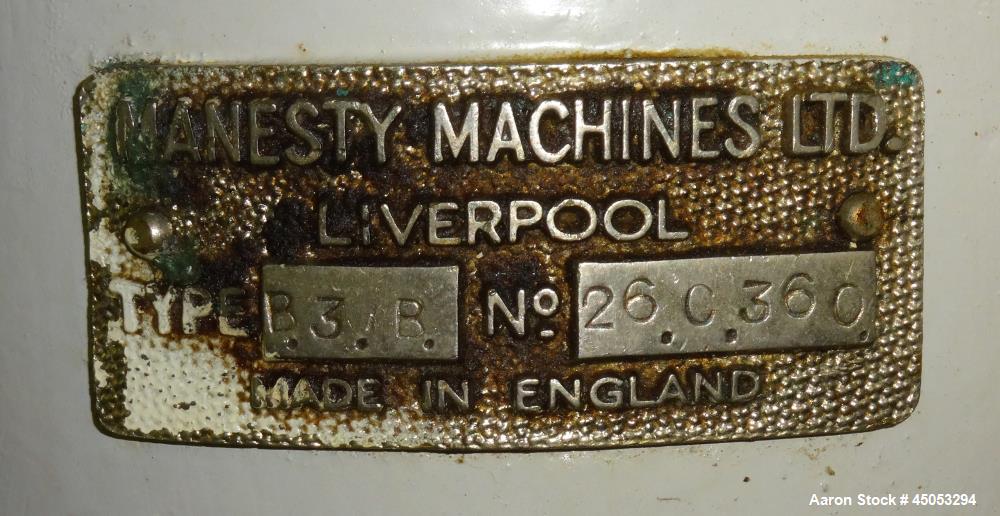 Used Manesty Rotary Tablet Press, Model B.3.B. 16 Stations.