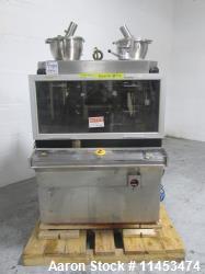 One (1) used Manesty Rotapress MK IIA rotary tablet press, 61 station, double sided, with pre-compre...