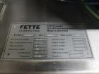 Used Used Fette 2090i WiP rotary tablet press, 36 station, 100 Kn pre-compression, 100 Kn main compression, single sided, keyed upper punch guides, 16 mm max tablet diameter, 18 mm max depth of fill,...