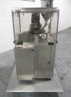 Used Used CPT (CapPlus Technologies) Econoline-M rotary tablet press, 16 stations, B tooled, keyed upper punch guide, feed hopper, 4 ton main compression pressure, rated up to 31,000 tablets/hr, seri...