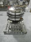 Used Fette 3090 turret, 61 station, designed for 16 mm max tablet diameter, 28 mm max depth of fill, keyed upper punch guides on cart.