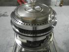 Used Fette 3090 turret, 61 station, designed for 16 mm max tablet diameter, 28 mm max depth of fill, keyed upper punch guides on cart.