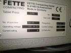 Used Fette 1200i Rotary Pharmaceutical Tablet Press With (24-Station B-Turret) With Hydraulic Lift Transport Cart, Fette Compacting Workstation Controller Panel, Mobile Stainless Steel Parts Clean Ra...