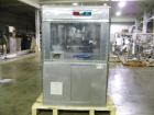 Used Fette Rotary Tablet Press, Model 3090. 61 Station, keyed upper punch guides, 100 KN main compression, 100 KN pre compression, dual sided, 16 mm max tablet diameter, 18 mm max depth of fill, rate...
