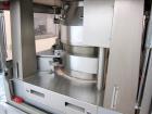 Used Fette Rotor Tablet Press, Type P2100. 43 Stations, B tooling, Overall dimensions: 3’9” (1200 mm) L x 4’4” (1350 mm) W x 6’8” (2100 mm) H. Incl. (1) Kramer deduster, type E09, (1) Safeline, metal...