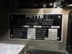 Used Fette rotary tablet press, model P3000, 37 station, D tooled, 100 Kn compression pressure with 10 Kn pre compression, 25 mm max tablet diameter, 22 mm max depth of fill, rated up to 266,400 tabl...