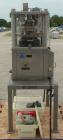 Used GlobePharma Tabletop Lab Size Rotary Tablet Press, Model Mini Press-I. 10 station, 3 ton maximum compression pressure. Maximum tablet diameter 16mm, maximum depth of fill 17mm, maximum output 21...