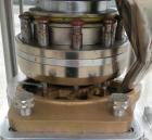 Used GlobePharma Tabletop Lab Size Rotary Tablet Press, Model Mini Press-I. 10 station, 3 ton maximum compression pressure. Maximum tablet diameter 16mm, maximum depth of fill 17mm, maximum output 21...