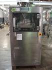 Used Kikusui rotary tablet press, type M-Libra 836, 36 station, keyed uppper punch guides, 80 KN compression pressure, 16mm max tablet diameter, 16 mm max depth of fill, rated up to 216,000 tablets/h...