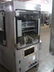 Used Kikusui rotary tablet press, type M-Libra 836, 36 station, keyed uppper punch guides, 80 KN compression pressure, 16mm max tablet diameter, 16 mm max depth of fill, rated up to 216,000 tablets/h...