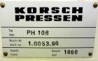 Used Korsch Rotary Tablet Press, Model PH 106