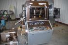 Used Korsch PH300 Rotary Tablet Press. 43 station, rotor with hard chrome plating, stainless steel hopper, force feed system, pre-compression station, compression station, tablet chute, separate cont...