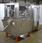 Used Manesty Novapress 61 Station Rotary Tablet Press. Maximum press output 366,000 per hour (single layer). Maximum depth of fill 17.46mm, max tablet diameter 11mm. Precompression 9.81 kN, main comp...