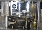 Used Manesty Mark IV 75 Station Rotary Tablet Press. Max press output 600,300 per hour (single layer), 300,150 per hour (bi-layer). Max depth of fill 17.46mm, max tablet diameter 11mm. Pre-compressio...