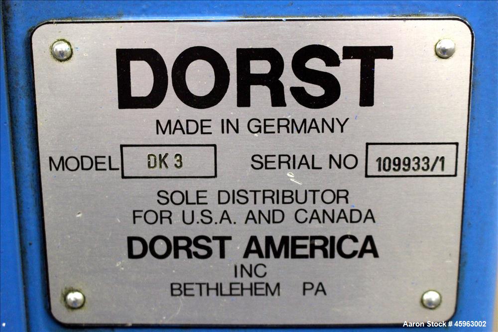 Used Dorst Press, Model DK 3, 3 Ton.