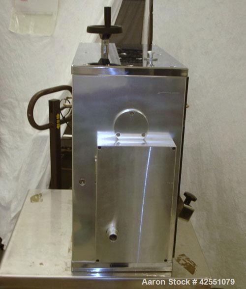Used Riva MiniPress Single Station Tablet Press, Model MII. 60Kn (6 Ton) Compression pressure, 24mm max tablet diameter, 18mm max depth of fill, rated up to 6000 tablets/hour.