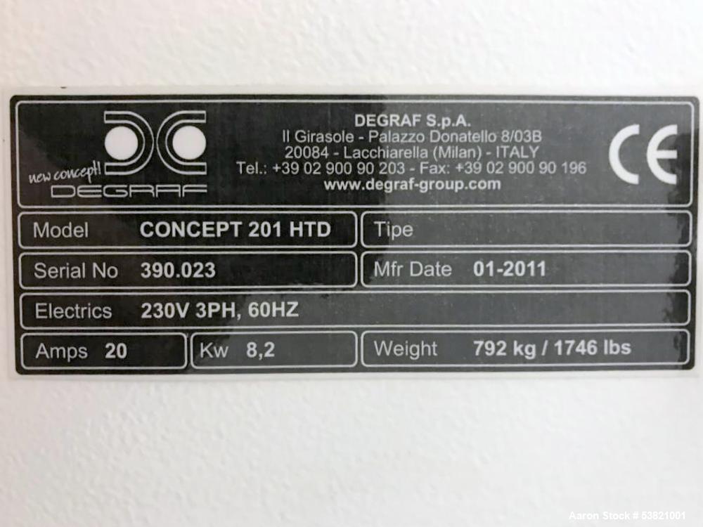 Used Degraf Concept 201 HTD Flexographic Plate Washout System – Solvent-Based