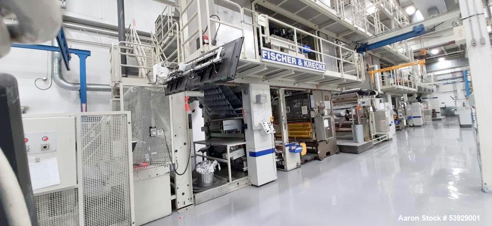 Used Fischer & Krecke 55" Flexographic Printing Press – 8 Color Flexpress 16 S