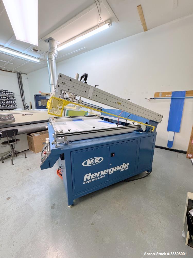 Used M&R Renegade Flatbed Graphic Press, Model RENFBNT3850