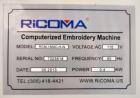 Used Ricoma RCM-1502C-H-W Two-Head Commercial Embroidery Machine