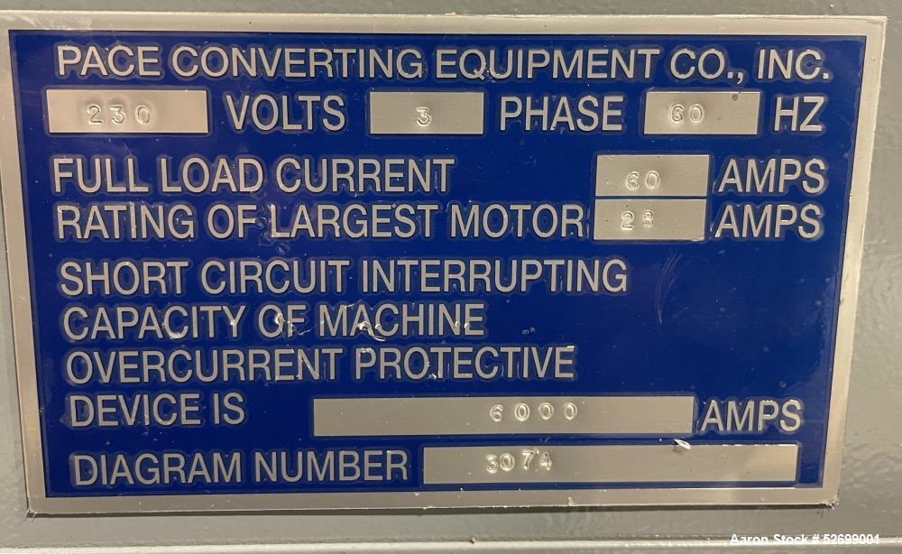 Used Pace Converting Equipment Converting Die Cutter