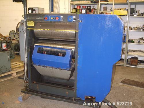 USED: WPM rotary cutter, 35.5" circumference x 28" wide. Cutting head sold "as is" or remanufactured complete with digital knife positioning, on-the-run MicroTouch knife adjustment for precise (.0001...