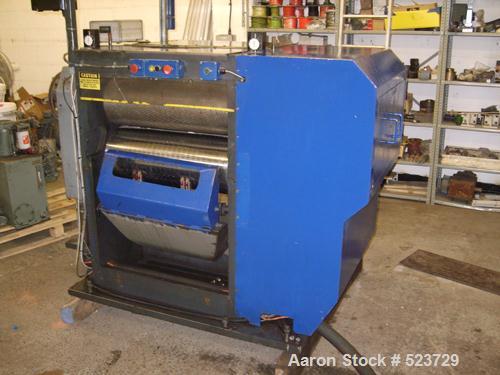 USED: WPM rotary cutter, 35.5" circumference x 28" wide. Cutting head sold "as is" or remanufactured complete with digital knife positioning, on-the-run MicroTouch knife adjustment for precise (.0001...