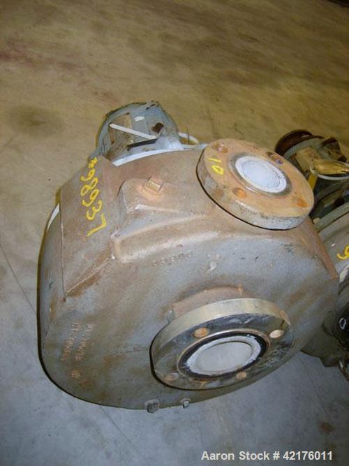 Used Durco Centrifugal Pump, Size 3X2X13, Alloy 20. 3" inlet, 2" outlet. Approximately 198 gallons per minute at 38' head. Requires motor and base.