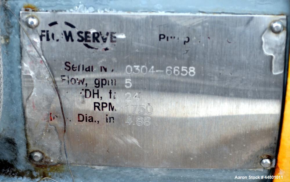 Used Flowserve Durco Mark 3 Centrifugal Pump, Model MK3 Lo-Flo