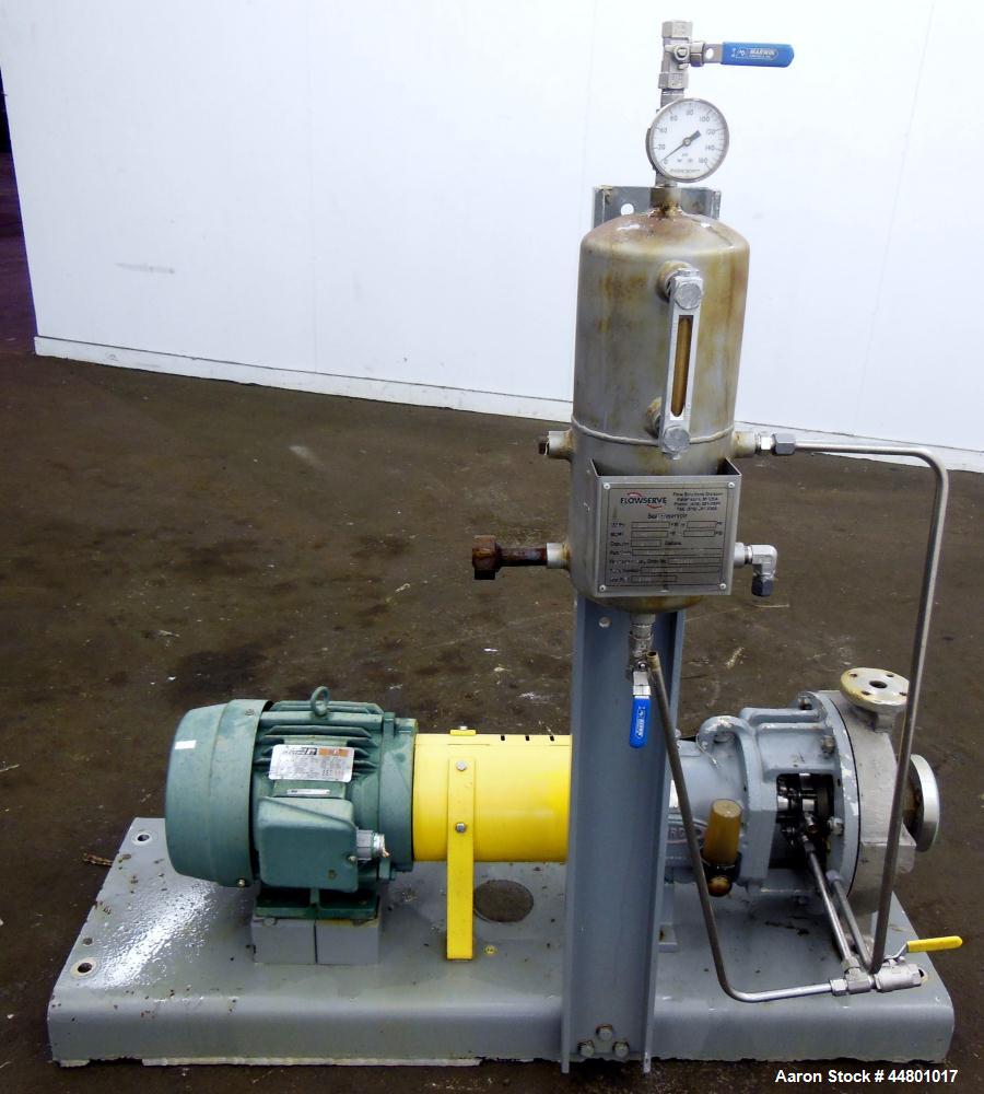 Used Flowserve Durco Mark 3 Centrifugal Pump, Model MK3 Lo-Flo