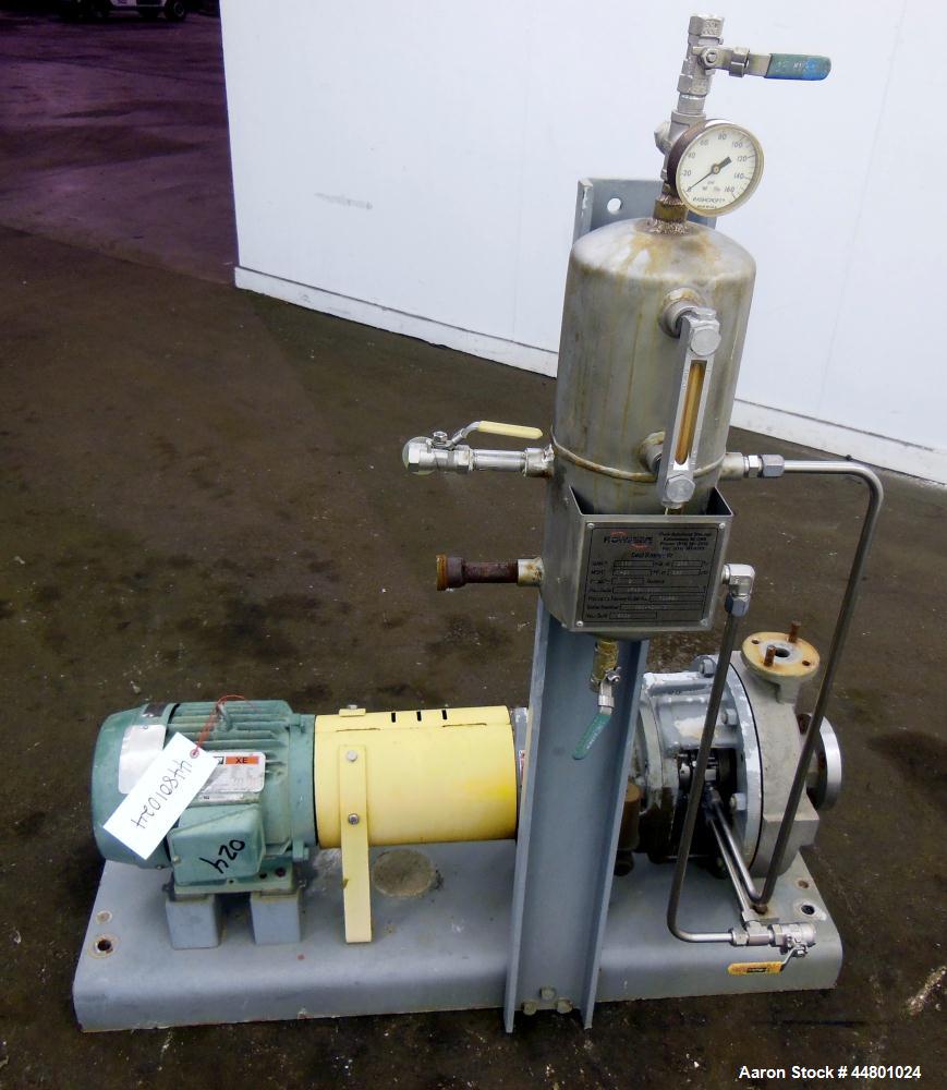 Used Flowserve Durco Mark 3 Centrifugal Pump, Model MK3 Lo-Flo