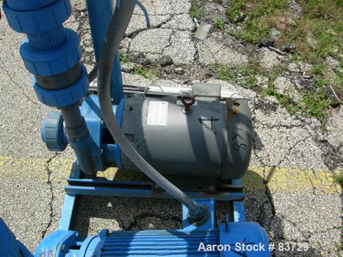 Used Goulds Centrifugal Pump, Model 3656, Size 1-1/2 x 2-8, CDA922 Bronze. 2" inlet, 1-1/2" outlet, approximate 6-1/2" diameter impeller. Rated approximately 220 gallons per minute at 225 head feet a...