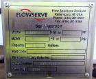 Used Flowserve Durco Mark 3 Centrifugal Pump, Model MK3 Lo-Flo