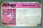 Used Flowserve Durco Mark 3 Centrifugal Pump, Model MK3 Standard