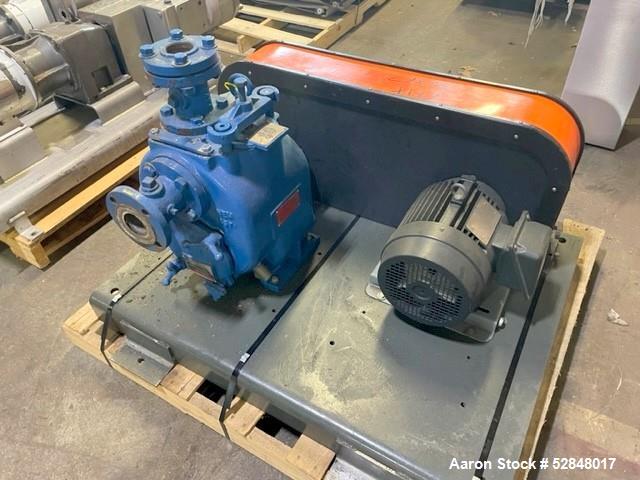 Used Weir Specialty Pumps Self Priming Centrifugal Waste Water Pump, Model 2-WSP-AAAAA-A1-ALF. Approximate 225GPM at 103 head feet. Impeller driven by a 5hp, 3/60/230/460 volt, 3600rpm motor. 2" diam...