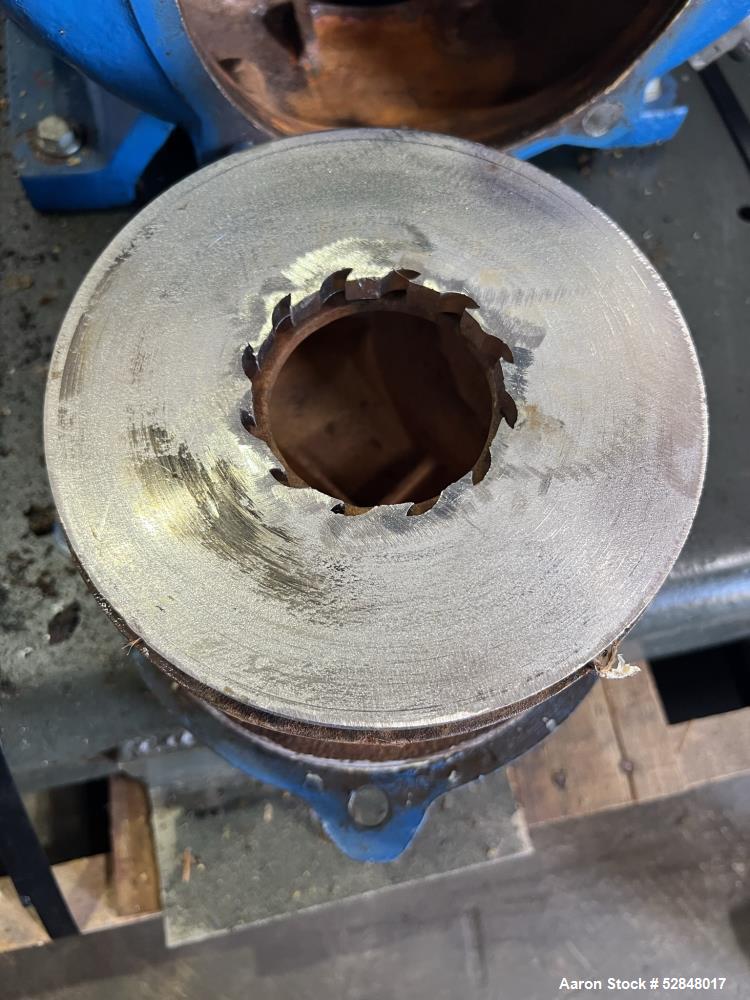 Used Weir Specialty Pumps Self Priming Centrifugal Waste Water Pump, Model 2-WSP-AAAAA-A1-ALF. Approximate 225GPM at 103 head feet. Impeller driven by a 5hp, 3/60/230/460 volt, 3600rpm motor. 2" diam...