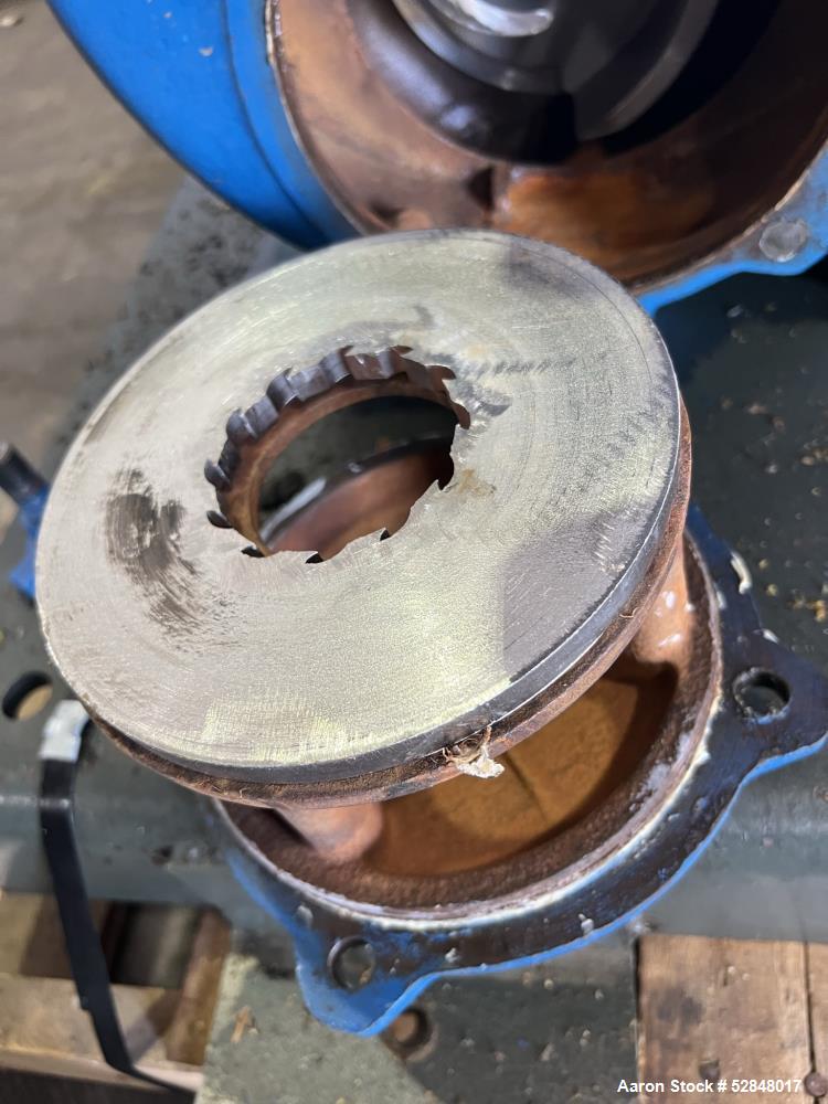 Used Weir Specialty Pumps Self Priming Centrifugal Waste Water Pump, Model 2-WSP-AAAAA-A1-ALF. Approximate 225GPM at 103 head feet. Impeller driven by a 5hp, 3/60/230/460 volt, 3600rpm motor. 2" diam...